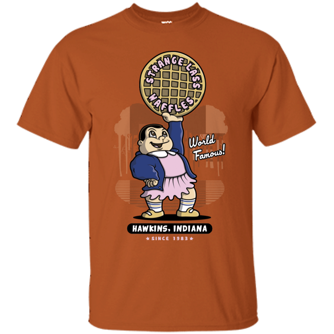 T-Shirts Texas Orange / S Strange Lass Waffles T-Shirt