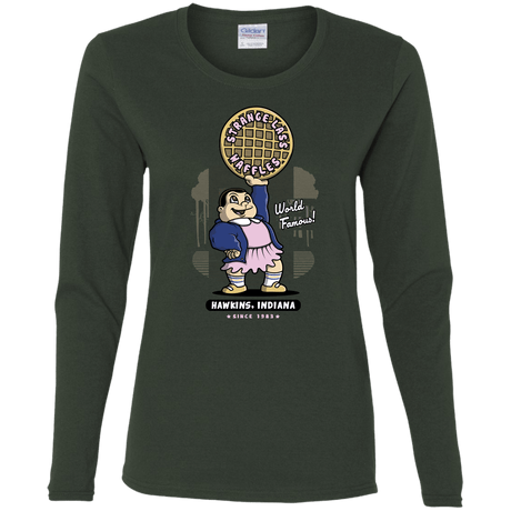 T-Shirts Forest / S Strange Lass Waffles Women's Long Sleeve T-Shirt