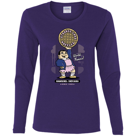 T-Shirts Purple / S Strange Lass Waffles Women's Long Sleeve T-Shirt