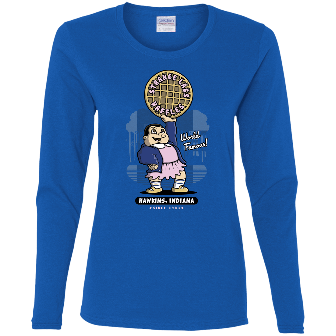 T-Shirts Royal / S Strange Lass Waffles Women's Long Sleeve T-Shirt