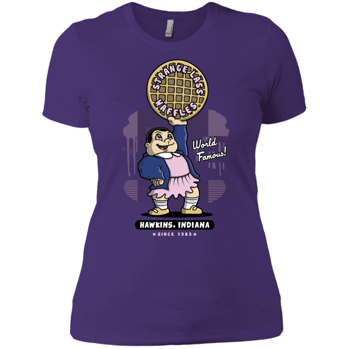 T-Shirts Purple Rush/ / X-Small Strange Lass Waffles Women's Premium T-Shirt