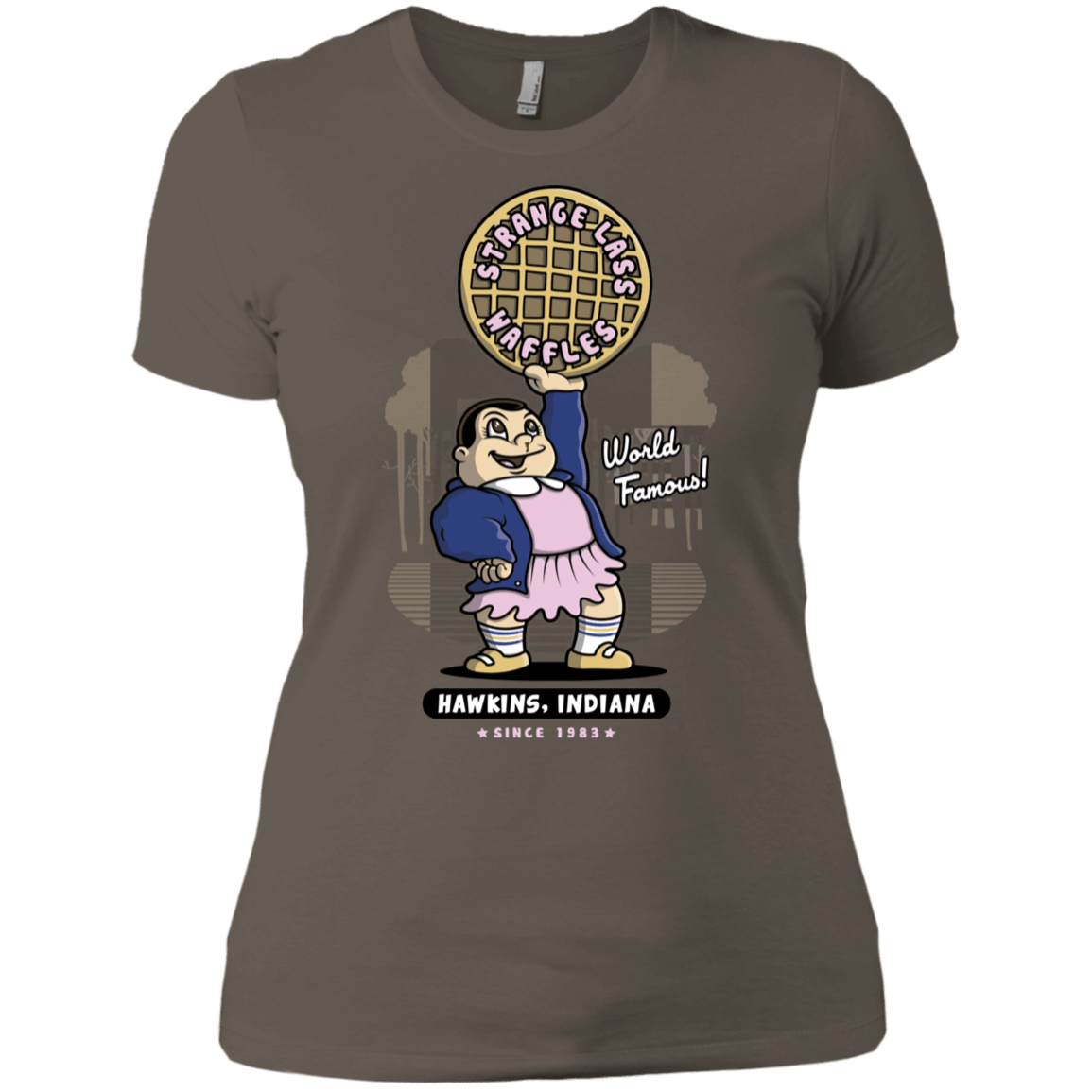 T-Shirts Warm Grey / X-Small Strange Lass Waffles Women's Premium T-Shirt