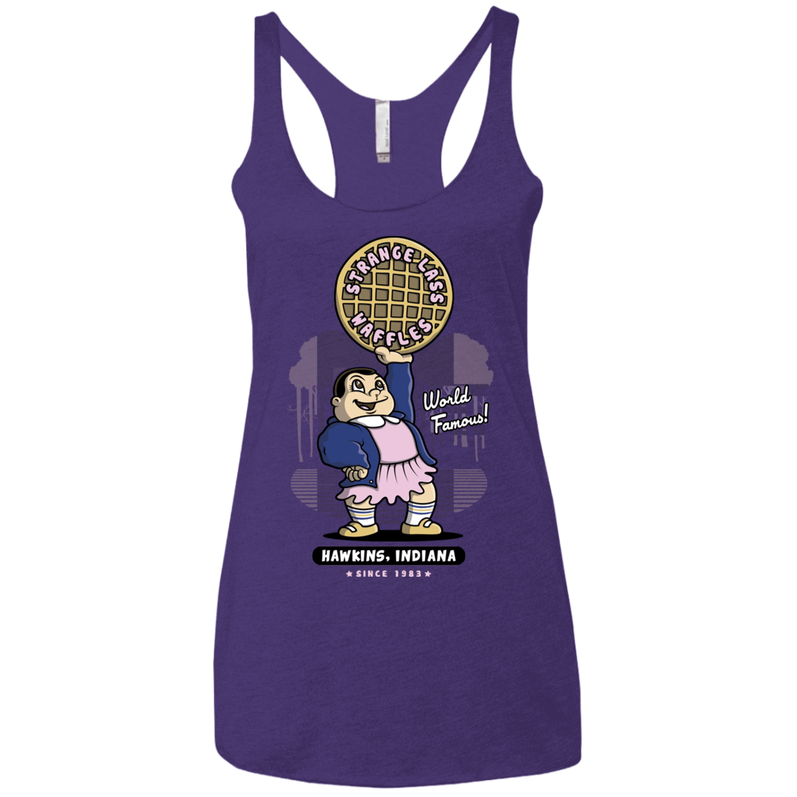 T-Shirts Purple Rush / X-Small Strange Lass Waffles Women's Triblend Racerback Tank