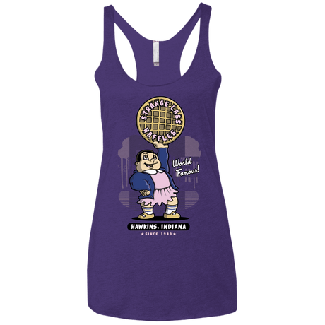 T-Shirts Purple Rush / X-Small Strange Lass Waffles Women's Triblend Racerback Tank