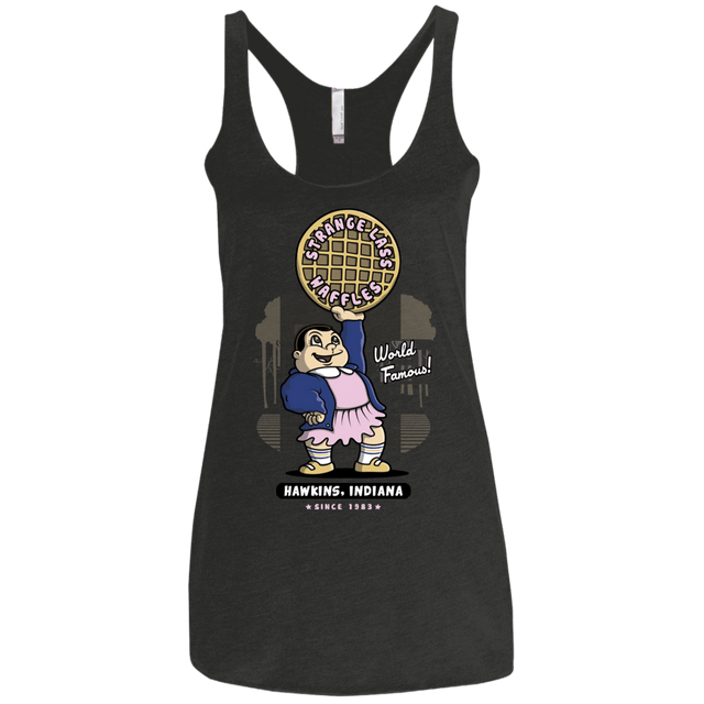 T-Shirts Vintage Black / X-Small Strange Lass Waffles Women's Triblend Racerback Tank