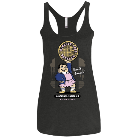 T-Shirts Vintage Black / X-Small Strange Lass Waffles Women's Triblend Racerback Tank