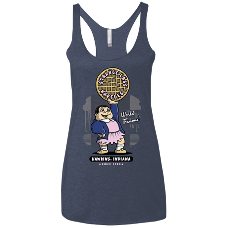 T-Shirts Vintage Navy / X-Small Strange Lass Waffles Women's Triblend Racerback Tank