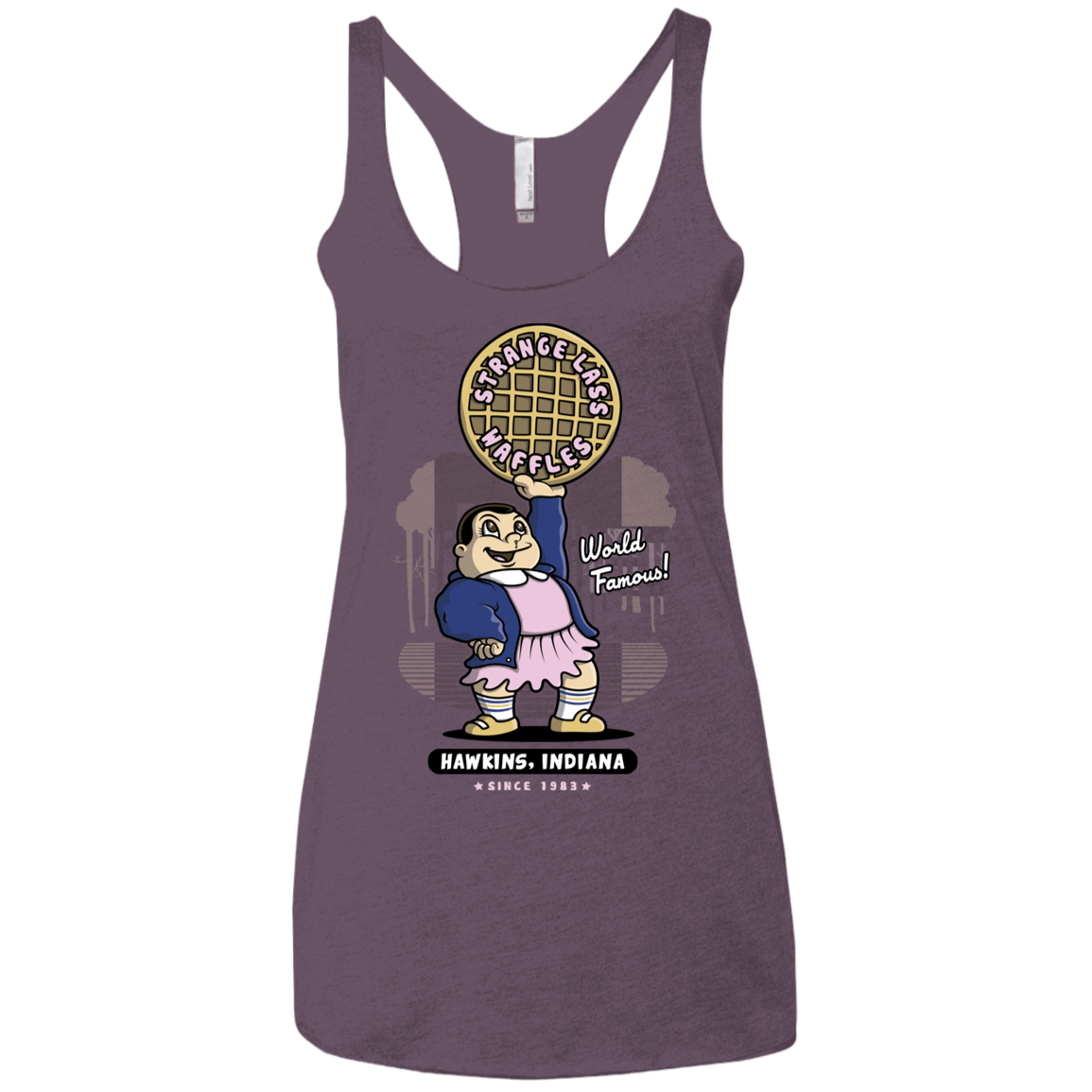 T-Shirts Vintage Purple / X-Small Strange Lass Waffles Women's Triblend Racerback Tank