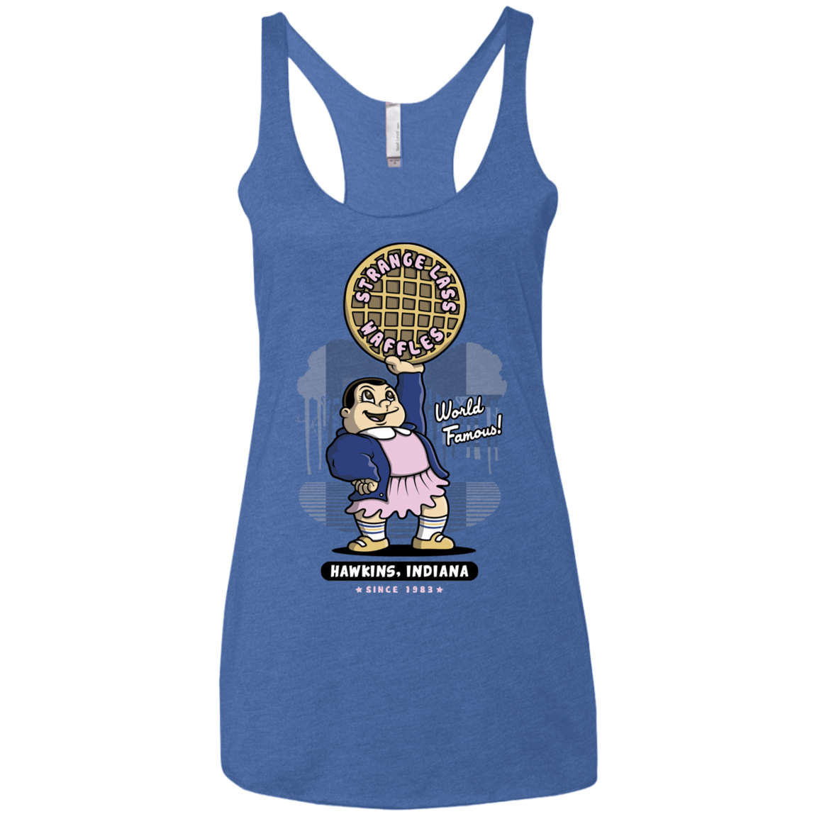 T-Shirts Vintage Royal / X-Small Strange Lass Waffles Women's Triblend Racerback Tank
