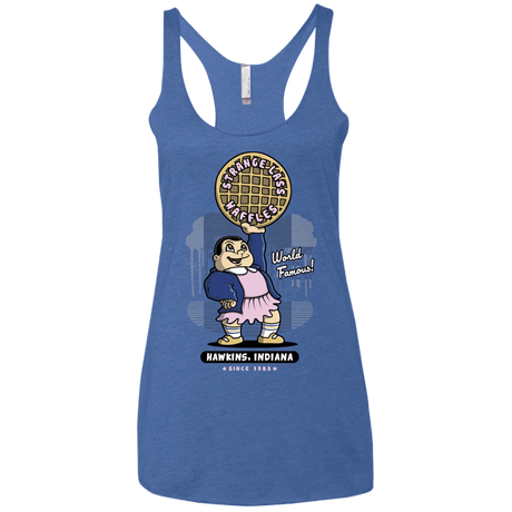 T-Shirts Vintage Royal / X-Small Strange Lass Waffles Women's Triblend Racerback Tank