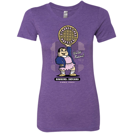 T-Shirts Purple Rush / S Strange Lass Waffles Women's Triblend T-Shirt