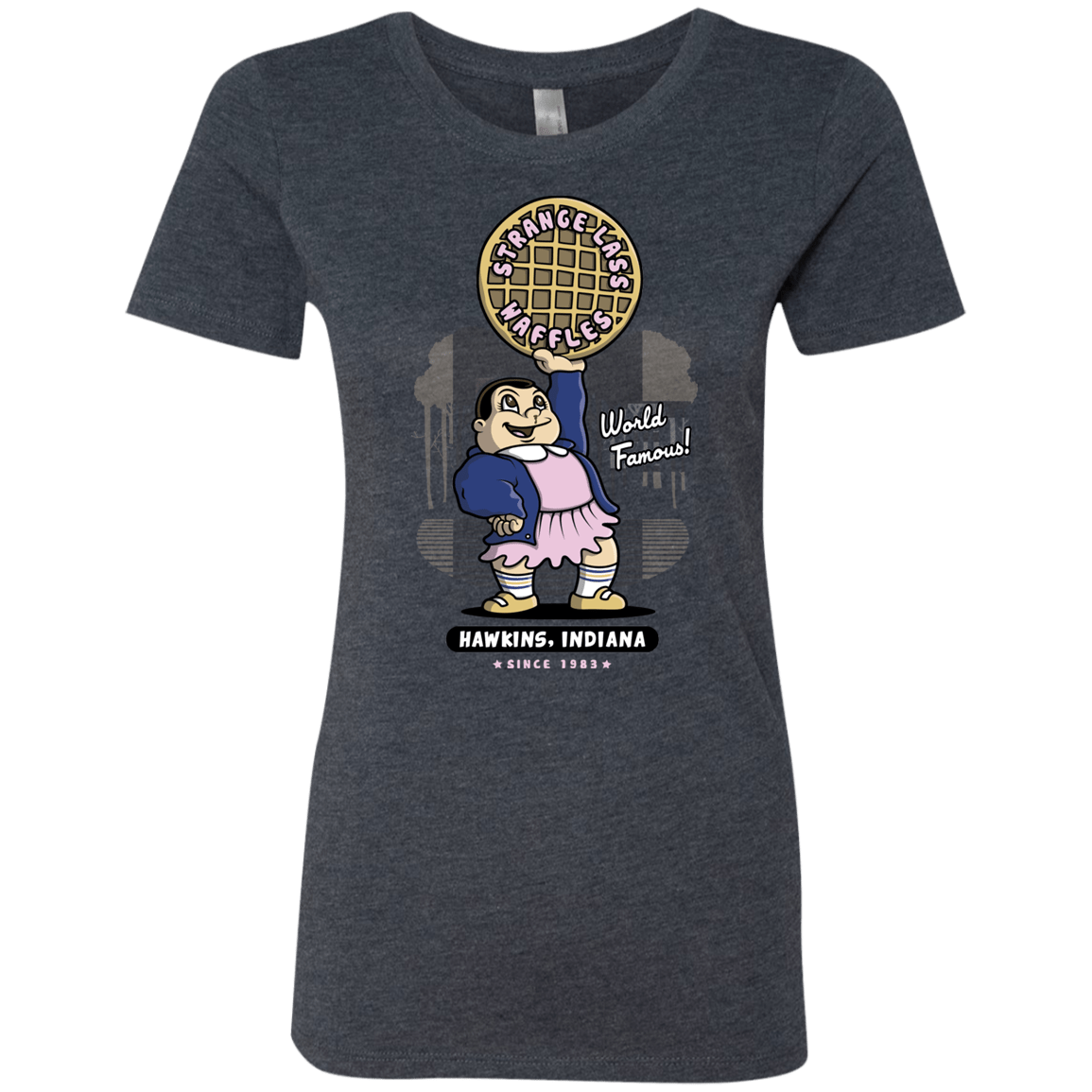 T-Shirts Vintage Navy / S Strange Lass Waffles Women's Triblend T-Shirt