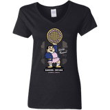 T-Shirts Black / S Strange Lass Waffles Women's V-Neck T-Shirt