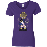 T-Shirts Purple / S Strange Lass Waffles Women's V-Neck T-Shirt