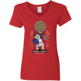 T-Shirts Red / S Strange Lass Waffles Women's V-Neck T-Shirt