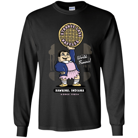 T-Shirts Black / YS Strange Lass Waffles Youth Long Sleeve T-Shirt