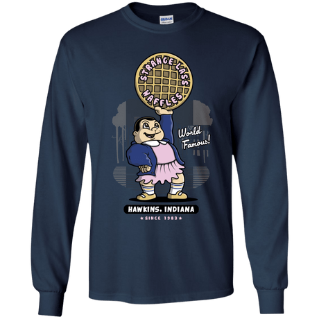 T-Shirts Navy / YS Strange Lass Waffles Youth Long Sleeve T-Shirt