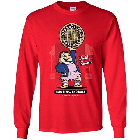 T-Shirts Red / YS Strange Lass Waffles Youth Long Sleeve T-Shirt