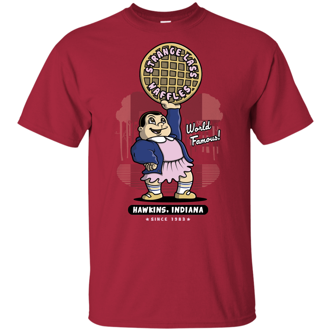 T-Shirts Cardinal / YXS Strange Lass Waffles Youth T-Shirt