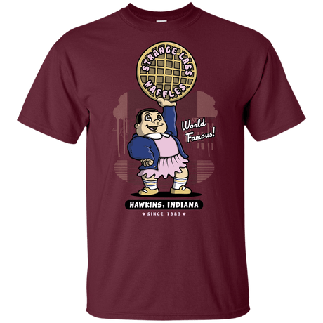 T-Shirts Maroon / YXS Strange Lass Waffles Youth T-Shirt