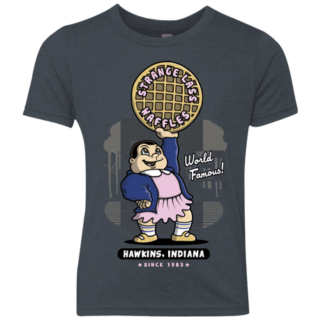 T-Shirts Strange Lass Waffles Youth Triblend T-Shirt