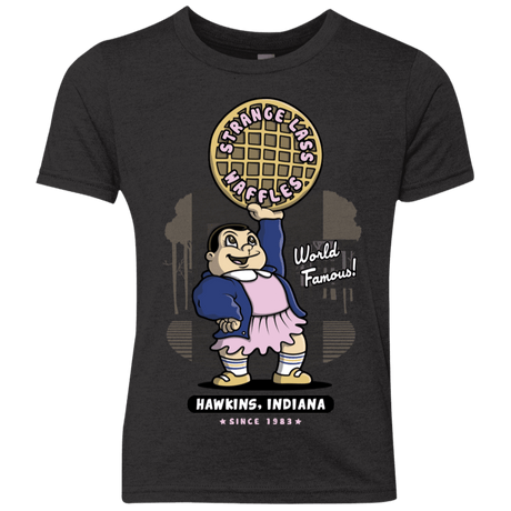 T-Shirts Vintage Black / YXS Strange Lass Waffles Youth Triblend T-Shirt