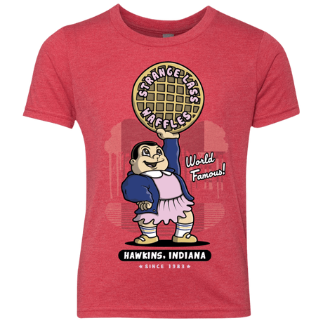 T-Shirts Vintage Red / YXS Strange Lass Waffles Youth Triblend T-Shirt