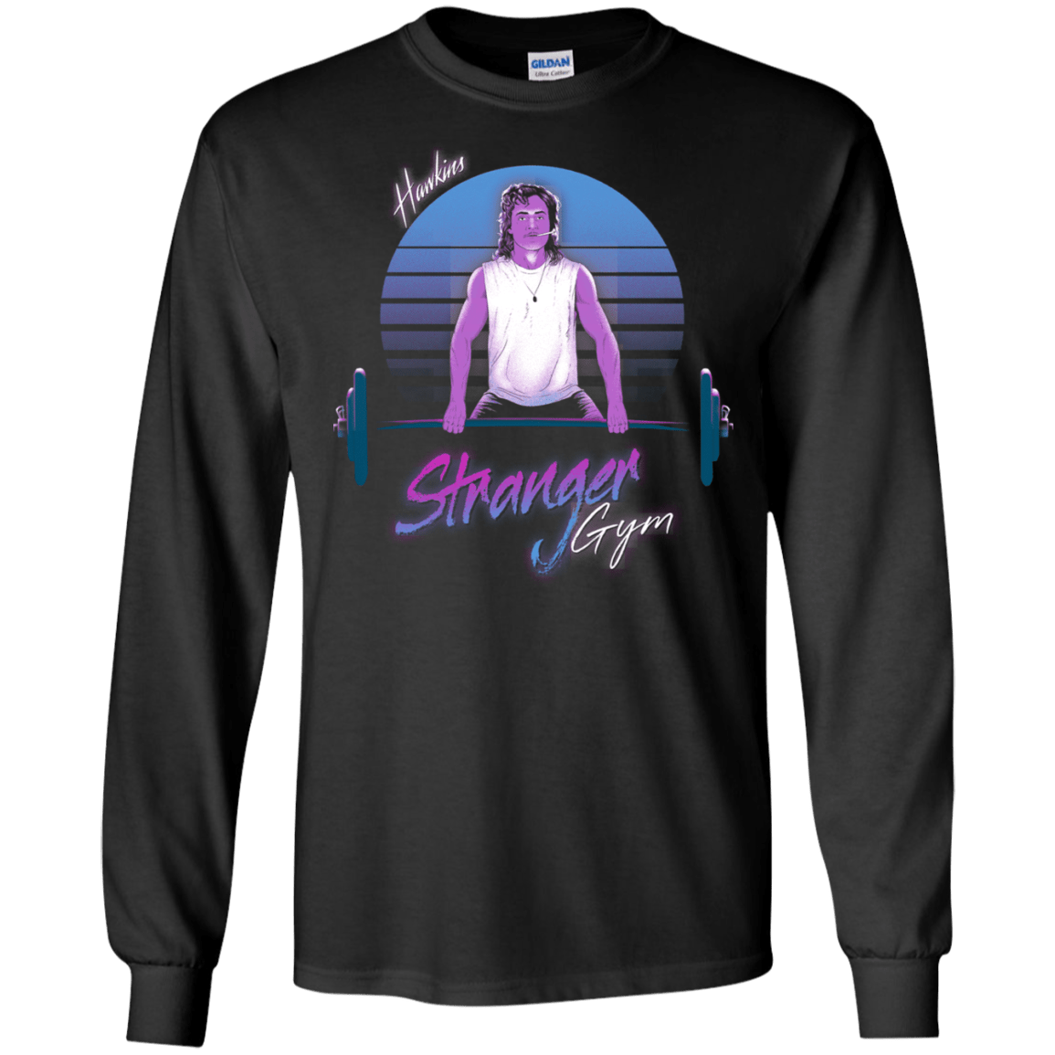 T-Shirts Black / S Stranger Gym Men's Long Sleeve T-Shirt
