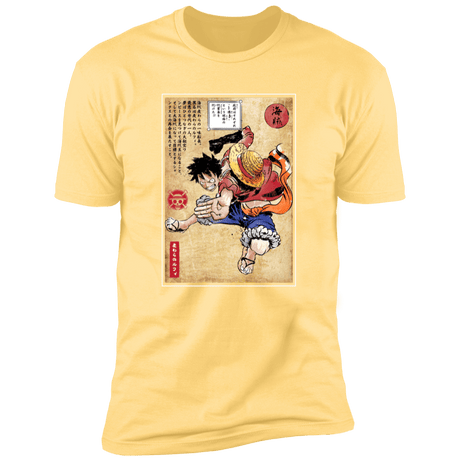 T-Shirts Banana Cream / S Straw Hat Captain Woodblock Men's Premium T-Shirt