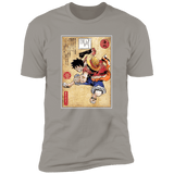 T-Shirts Light Grey / S Straw Hat Captain Woodblock Men's Premium T-Shirt