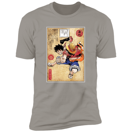 T-Shirts Light Grey / S Straw Hat Captain Woodblock Men's Premium T-Shirt