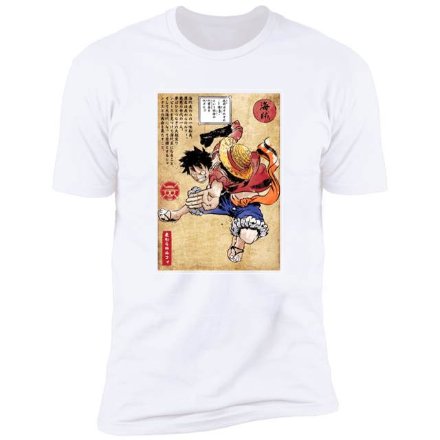 T-Shirts White / S Straw Hat Captain Woodblock Men's Premium T-Shirt