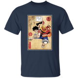 T-Shirts Navy / YXS Straw Hat Captain Woodblock Youth T-Shirt