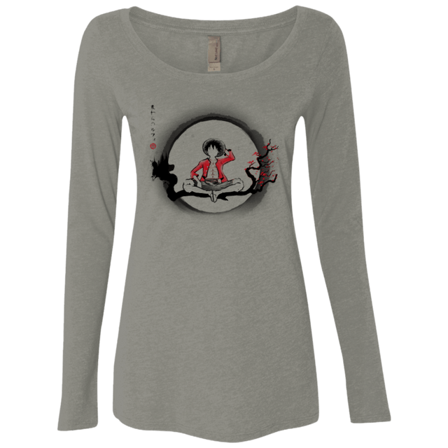 T-Shirts Venetian Grey / Small Straw Hat Pirate Women's Triblend Long Sleeve Shirt
