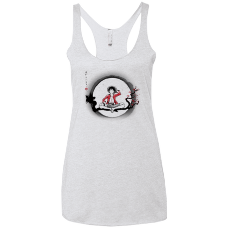 T-Shirts Heather White / X-Small Straw Hat Pirate Women's Triblend Racerback Tank