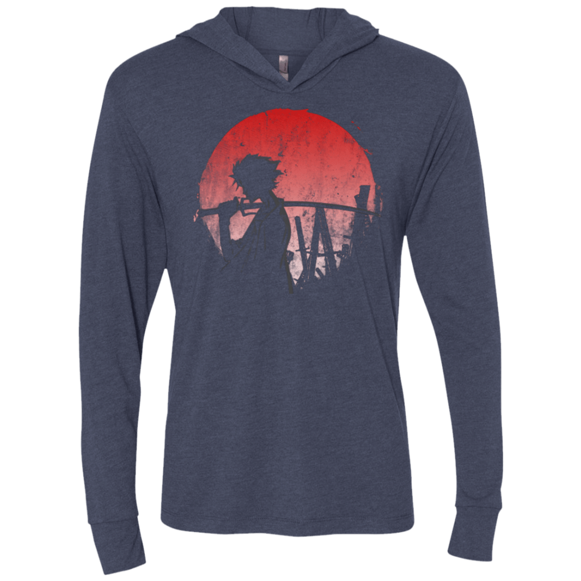 T-Shirts Vintage Navy / X-Small Stray dog mugan Triblend Long Sleeve Hoodie Tee