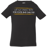 T-Shirts Black / 6 Months Stress Testing For Food And Shelter Infant Premium T-Shirt