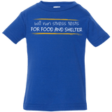 T-Shirts Royal / 6 Months Stress Testing For Food And Shelter Infant Premium T-Shirt