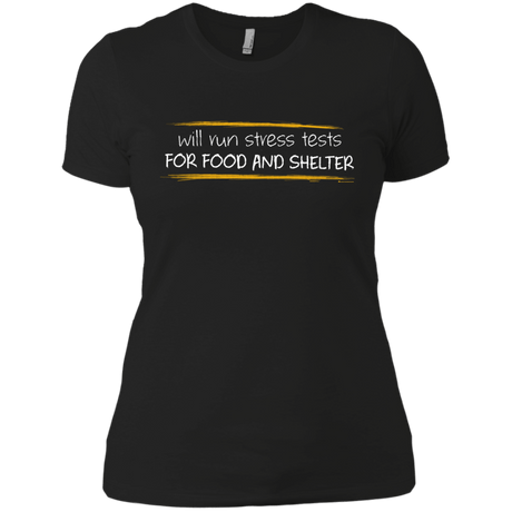 T-Shirts Black / X-Small Stress Testing For Food And Shelter Women's Premium T-Shirt
