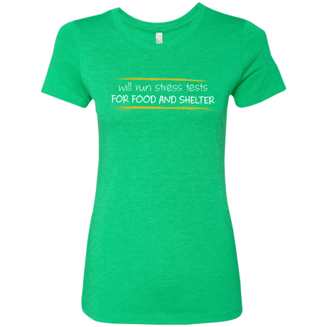 T-Shirts Envy / Small Stress Testing For Food And Shelter Women's Triblend T-Shirt
