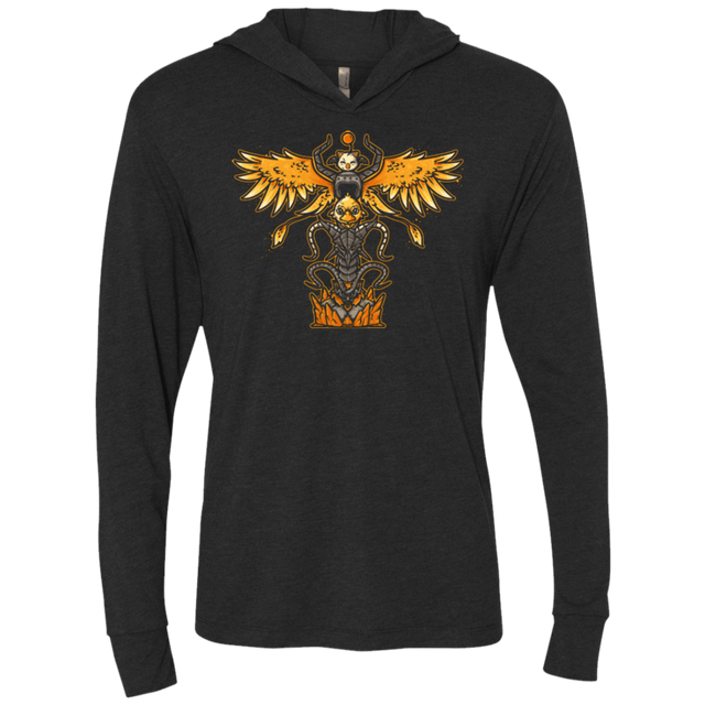 T-Shirts Vintage Black / X-Small SUMMON TOTEM Triblend Long Sleeve Hoodie Tee