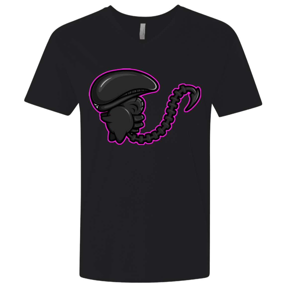 T-Shirts Black / X-Small Super Cute Alien Men's Premium V-Neck