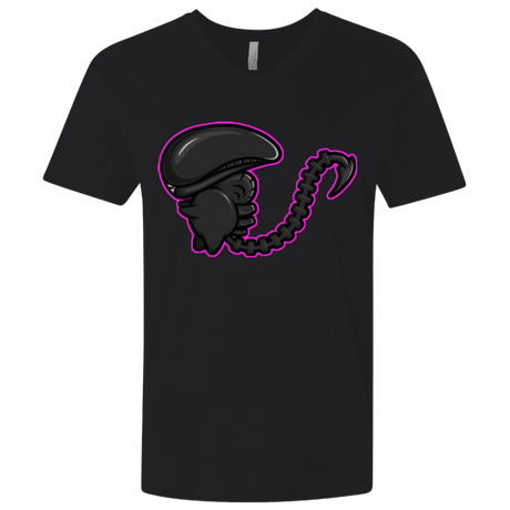 T-Shirts Black / X-Small Super Cute Alien Men's Premium V-Neck