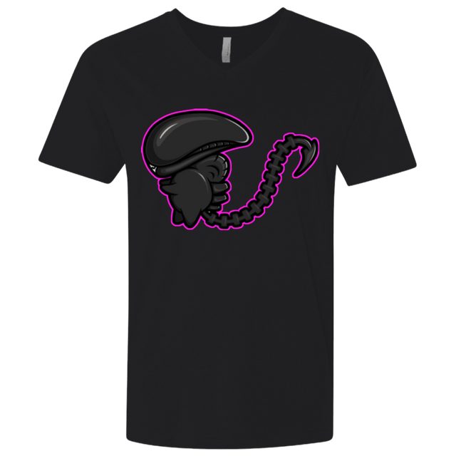 T-Shirts Black / X-Small Super Cute Alien Men's Premium V-Neck