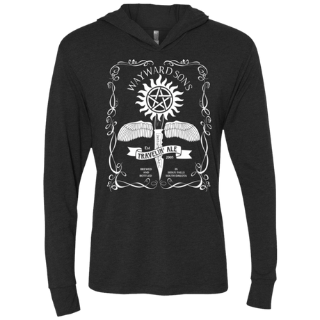 T-Shirts Vintage Black / X-Small Supernatural 3 Triblend Long Sleeve Hoodie Tee