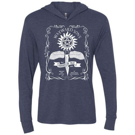 T-Shirts Vintage Navy / X-Small Supernatural 3 Triblend Long Sleeve Hoodie Tee