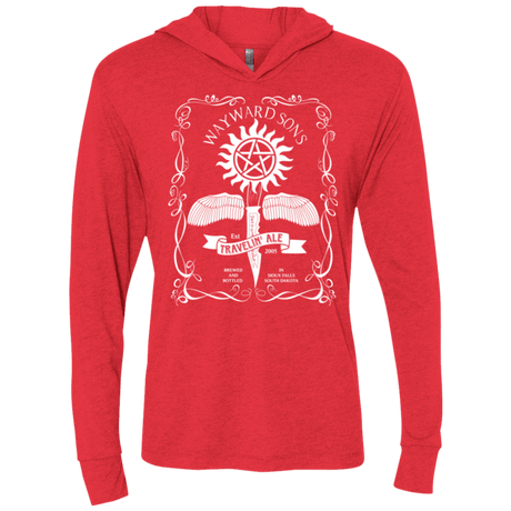 T-Shirts Vintage Red / X-Small Supernatural 3 Triblend Long Sleeve Hoodie Tee