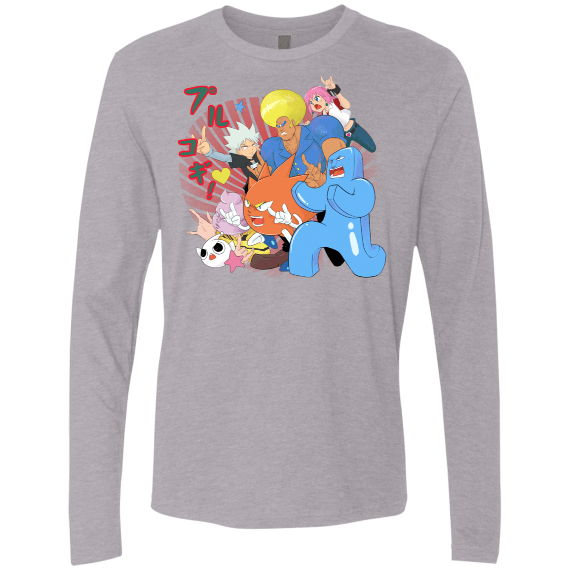 T-Shirts Heather Grey / S Supra Prukogi Men's Premium Long Sleeve