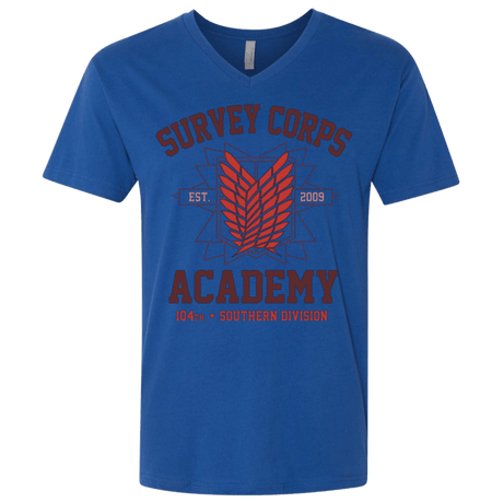 T-Shirts Royal / X-Small Survey Corps Academy Men's Premium V-Neck