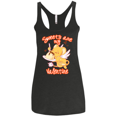T-Shirts Vintage Black / X-Small Sweets are my Valentine Women's Triblend Racerback Tank